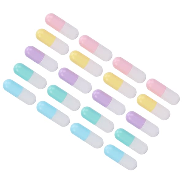 20 stk Mini DIY leppepompetuber leppestiftbeholdere kosmetisk oppbevaring