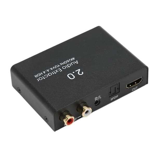 HDMI Audio Extractor Splitter 4K 60Hz Konverter Adapter US Stik 100‑240V