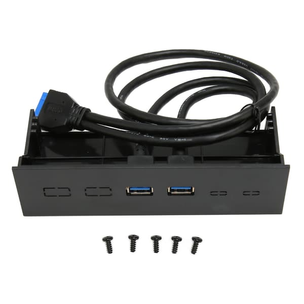5.25 tums frontpanel 2 port USB 3.0 optisk drivenhetsfack med 19-stiftskontakt för PC-chassi