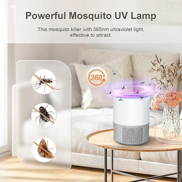 Mosquito Killer Lamp, Mosquito Killer Light Elektrisk Flugdödare inomhus, UV Mosquito Zapper USB Bärbar Fysisk Flugdödare För Sovrum Camping Och Ou