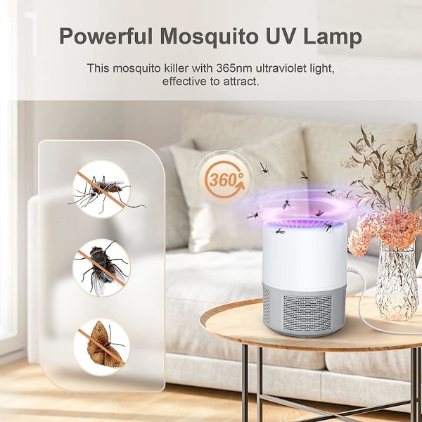 Mosquito Killer Lamppu, Mosquito Killer Light Indoor Electric Perhotappaja, Uv Mosquito Zapper USB Kannettava Fyysinen Perhotappaja Makuuhuoneretkeilyyn ja Ou