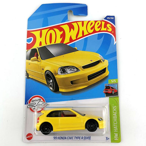 2022-125/2021-214 Hot Wheels Autot 99 Honda Civic Type R Ek9 1/64 Metal Diecast Mallikokoelma Leluajoneuvot