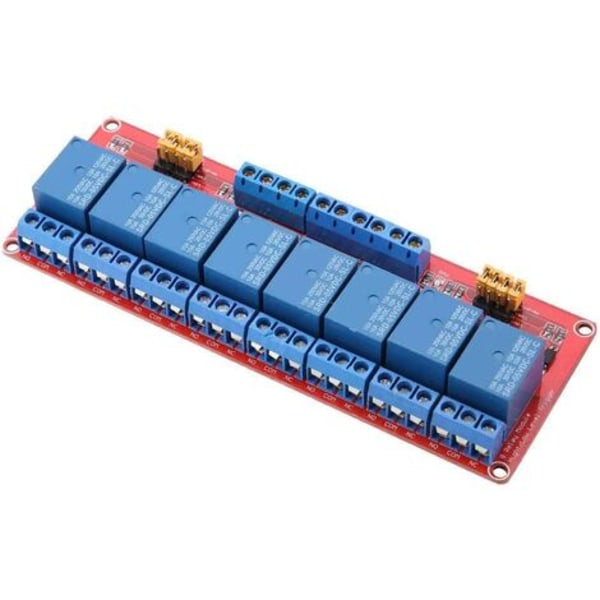 Relemoduuli - 8-kanavainen optoerotinrelemoduulikortti 12 V korkea ja matala liipaisin