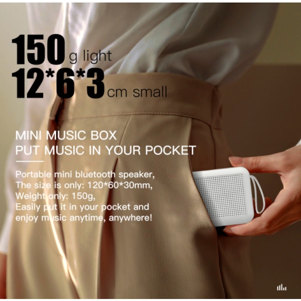 Bluetooth kaiutin, luova graffitimaalattu minilevy FM langaton kaiutin (valkoiseksi maalattu),