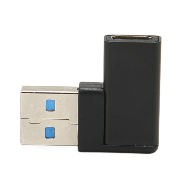 Rettvinklet USB til USB C Adapter 90 Graders Plug and Play USB 3.0 A til USB C Adapter for Laptoper Telefon PC