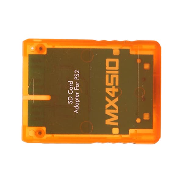 MX4SIO SIO2SD PS2 Hukommelseskort Adapter Håndlavet Stabil Erstatning Transparent Orange