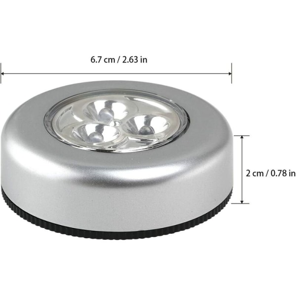 6kpl 3 LED-kolmen painalluksen ajovalon auton takalokeron valo CAN liittää ilman akkua