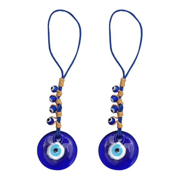 2st blå onda ögat hängen Handgjorda Craft Bead Halsband Nyckelring tillbehör