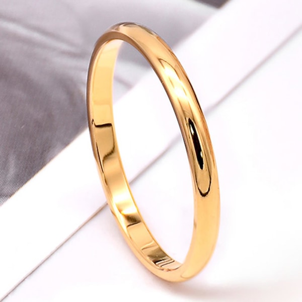 Parring Alsidig Delikat Titanium Stål Geometrisk Fingerring Til Banketfest Jubilæumsforlovelse Rose Gold US8