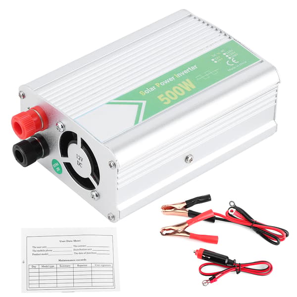 DC12V til AC220V 500W Smart Strømomformer LED Multibeskyttelse Sikkerhetsbilinverter