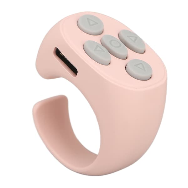 Bluetooth Fjernkontroll Multifunksjonell Ring Trådløs Telefon Selfie Utløser Rosa