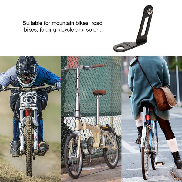 ZTTO Holdbar Cykelnummerpladeholder i Aluminiumlegering, Sort