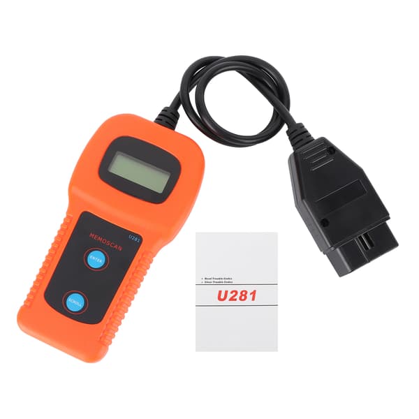 Auto Scanner LCD Display Bil Kode Læser Fejldetektor Enhed OBD2 Diagnostisk Værktøj U281