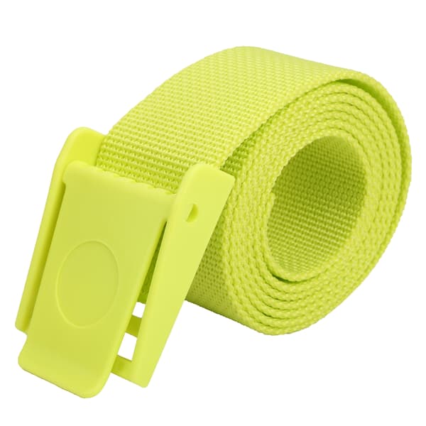 150 cm lett nylonbelte med plastspenne, lysegul