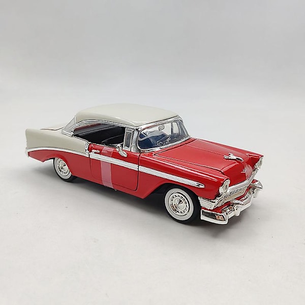 Jada 1:24 Chevy Bel Air bilmodell 1956 Chevrolet klassiskt fordon Diecast Legering Leksak Vuxna Fans Samling Present Pojkar Leksaker Souvenir