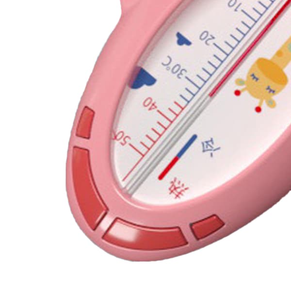 Flyformet babybadetermometer multifunksjonell vanntemperatur rosa