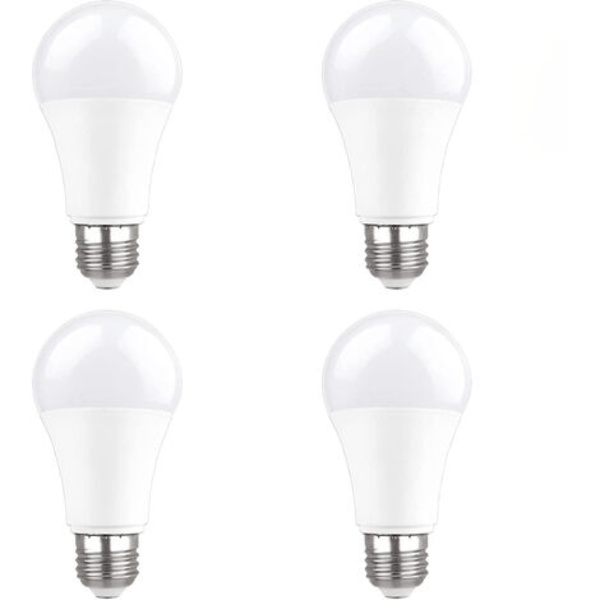 Sæt med 4 9W LED-pærer - Varmt hvidt lys 6500K