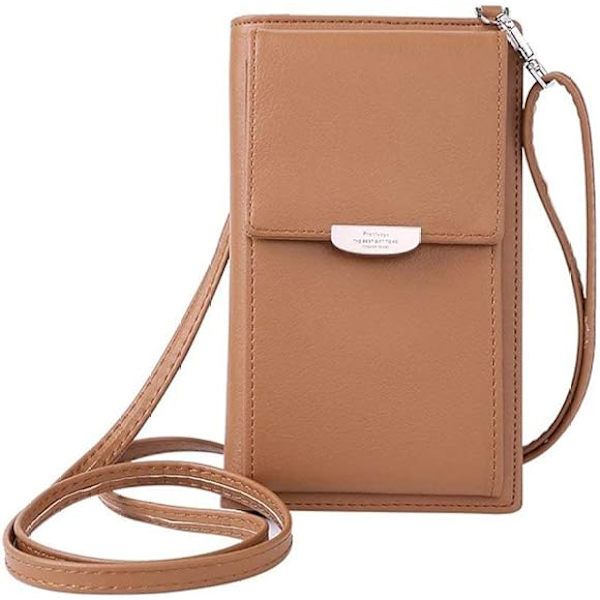 Damplånbok Crossbody-väska Läder Myntväska Mini Mobiltelefonväska Korthållare Axelväska