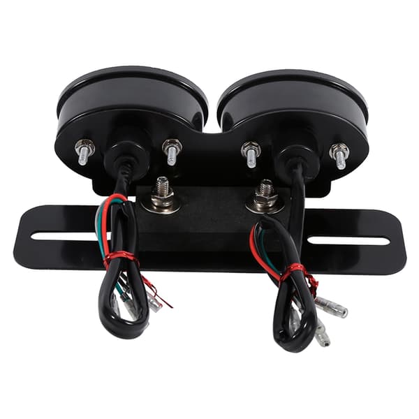 Motorcykellampe dobbelt Cat Eye Custom Nummerpladeholder baglygter