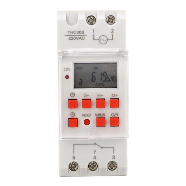 Digital Timer Switch 1 Sekunds Timing 168 Timer 20 Til Fra LCD Display Programmerbar AC 220-240V