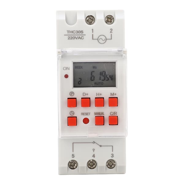Digital Timer Switch 1 Sekunds Timing 168 Timmar 20 På Av LCD-Display Programmerbar AC 220-240V