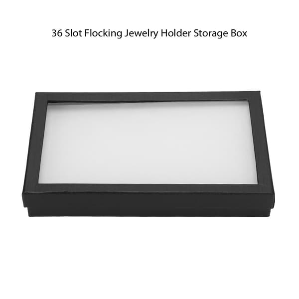 36 Slots Flocking Smykkeholder Opbevaringsboks Ring Ørering Hængende Display Case Organizer