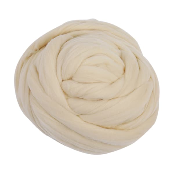 Ren hvit varm ull rovingfiber (60S), 1 kg