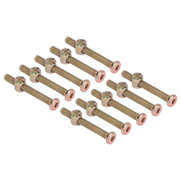 M6x60mm Møbel Hex Hoved Bolte 10 Sæt Galvaniseret Rustfrit Stål Hardware Kit