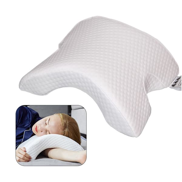 Bågformad böjd minnesskum Cervical kudde ihålig design armstöd