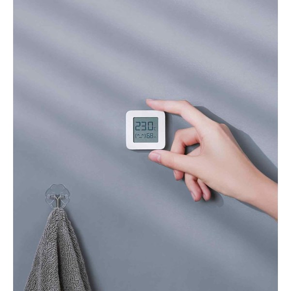 Termometer, Exakt växthustermometer Mini Digital fuktmätare, Vit,