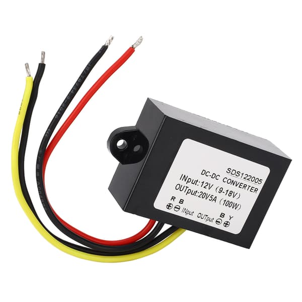 Højeffektiv DC Boost Converter Modul 12V til 20V 5A med Plastik Kabinet