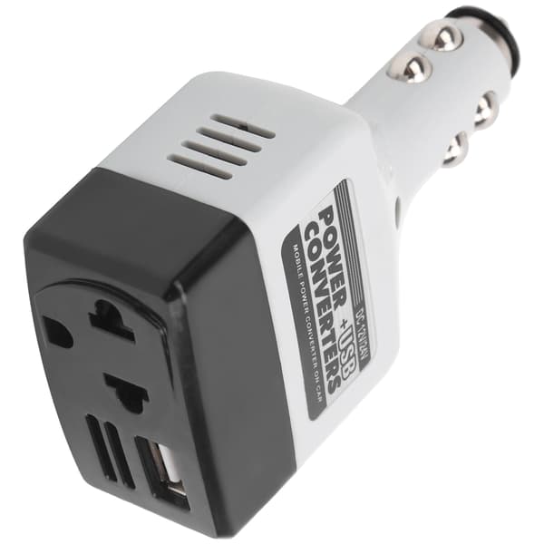 12V 24V Mobil Strømkonverter USB Biloplader Sort