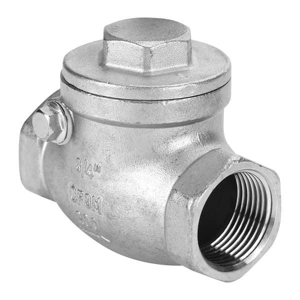 3/4 tommer DN20 svingtilbakeslagsventil i rustfritt stål, innvendig gjenge WOG 200 PSI
