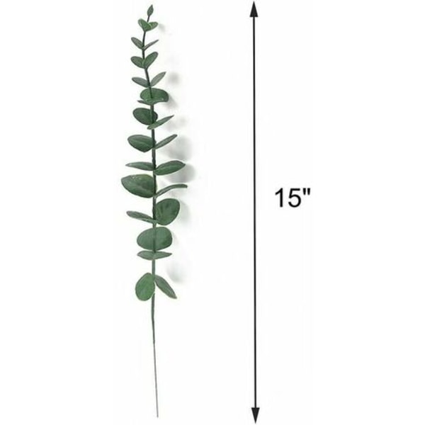 Stk Real Touch Leaf Kunstig Eucalyptus Stængel Fake Eucalyptus Bryllupsbuket Centerpiece Home Decor (grøn)