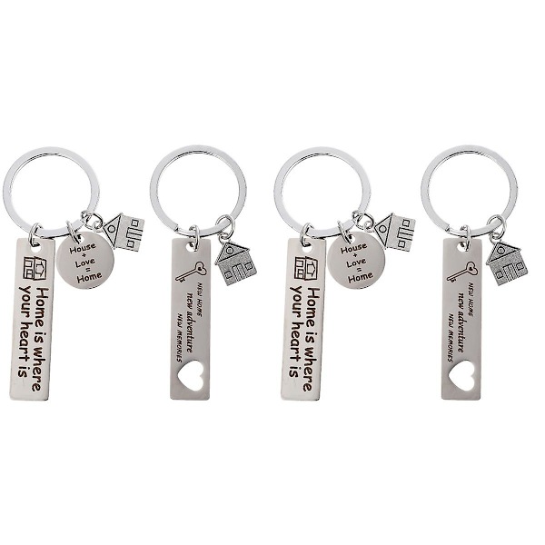 4 stk New Home House Warming Gaver Housewarming nøglering gaver til par