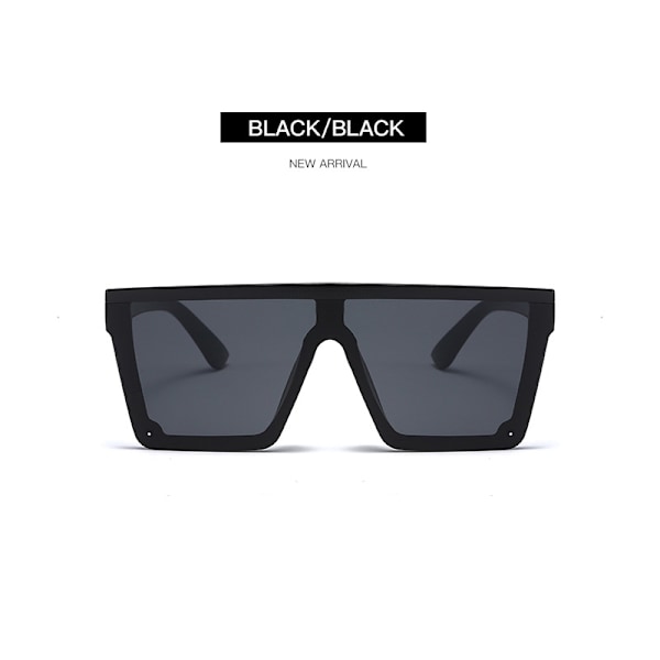 miesten ja naisten isorunkoiset aurinkolasit Black frame all gray