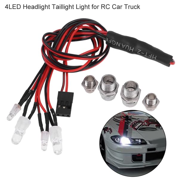 RC bil lastbil RC tillbehör: DIY 4LED Strålkastare Baklykta Light Kit