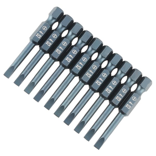 50mm S2 Stål Spårskruvmejsel Bits Set 10 Delar