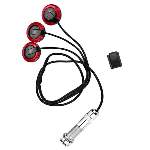 Självhäftande Piezo Transducer Mikrofon Pickup med Endpin Jack för Gitarr Ukulele Violin