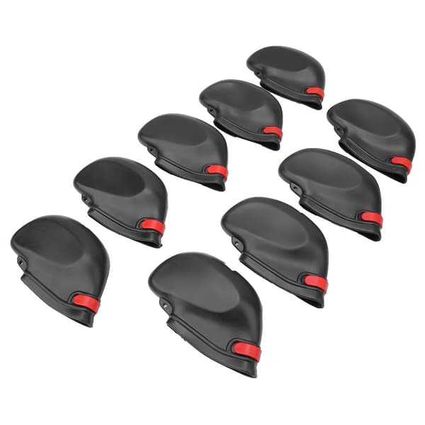 9 stk Sorte Holdbare PVC Golfkøllehoved Beskyttelsesdæksler Golfspiller Tilbehør