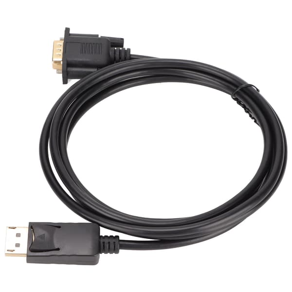 DisplayPort til VGA Adapter Kabel Han til Han HD 1080p Guldbelagt til PC Laptop Projektor 18 Meter
