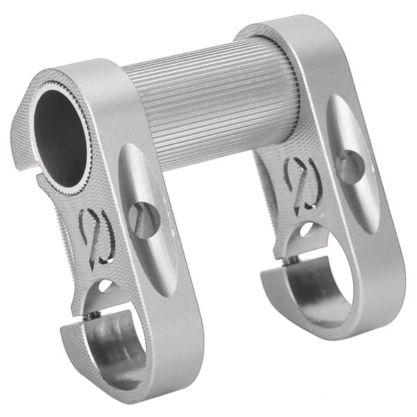 Justerbar 25,4 MM Dobbel Stem Riser Sammenleggbar Sykkelstyre Sølv Aluminium Legering