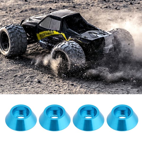 8 stk. Aluminium Legering M-4 Kopskruepakning Passer til RC 1:10 (Blå)