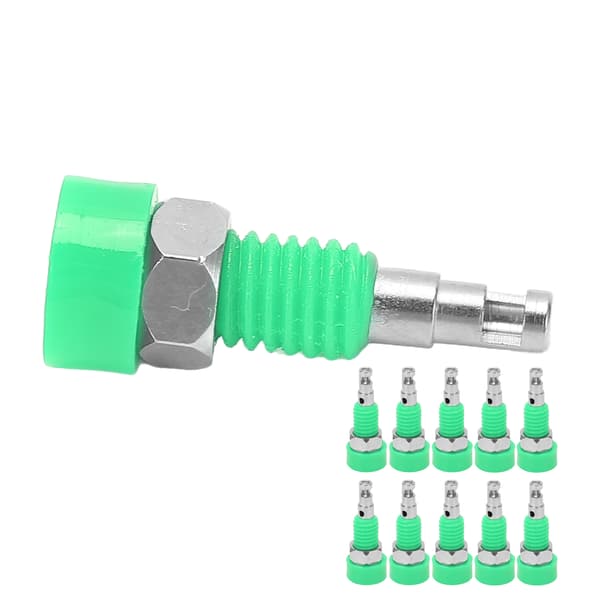 2 mm Bananstikkontakt Adapterpanel - 10 stk, grøn, til elektronisk instrument
