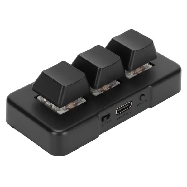 Trådløst RGB Mekanisk Gaming Tastatur 3 Taster 2.4G USB Tre Tilstande Mini Programmerbart