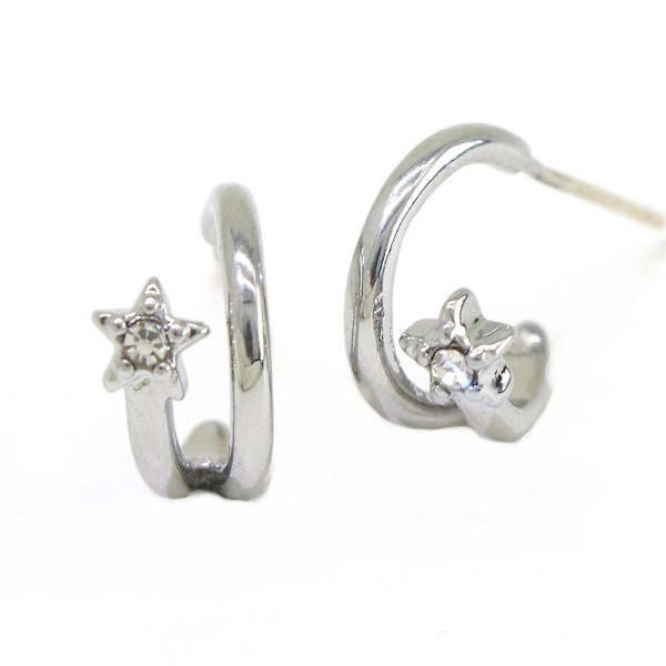 Örhänge Vintage Geometry Stud Modesmycken Ac6116 white gold