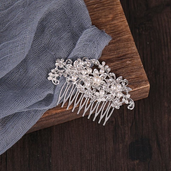Pearl Flower Hårklämmor Legering Hårstyling Sidokam Brudhårbit Hårtillbehör för kvinnor