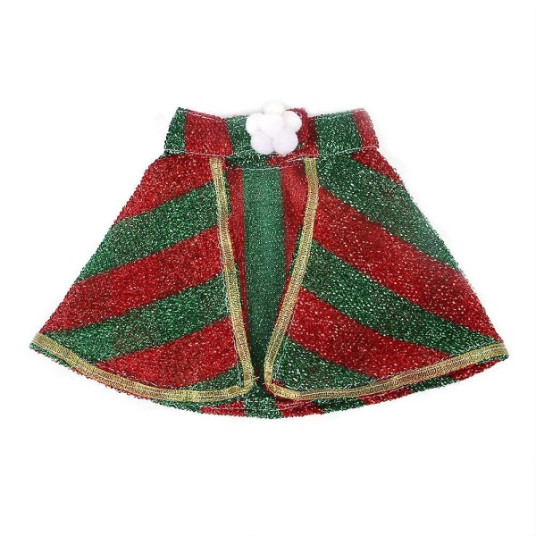 Fancy kjole kostume, kæledyrsjuletøj 3 mønsterdesign Pet Cape Funny Party Cosplay kostume (rød og hvid stribe L)