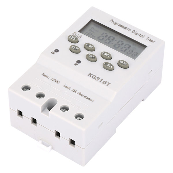 KG316T 220V Mikroprocessor Tidbrytare Programmerbar Automatisk Digital Timer