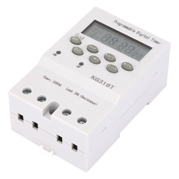 KG316T 220V Mikroprosessor Tidsbryter Programmerbar Automatisk Digital Timer